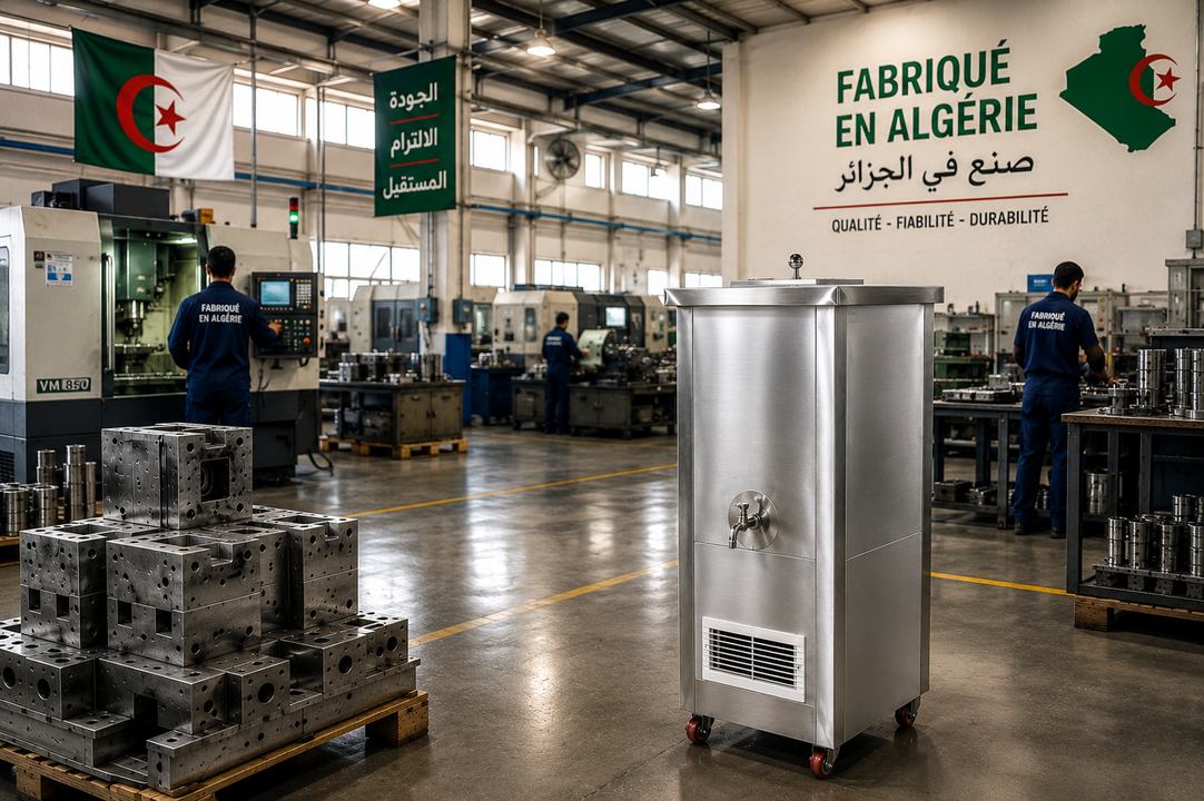 مصنع جزائري — Fabriqué en Algérie, Qualité, Fiabilité, Durabilité